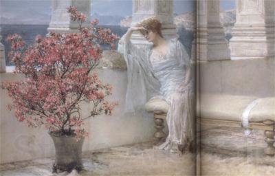 Alma-Tadema, Sir Lawrence Her Eyes Are with her Thoughts and They Are Far Away (mk23) Germany oil painting art
